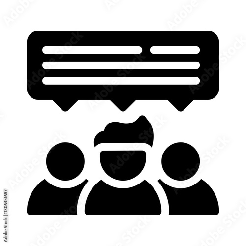 group chat glyph icon