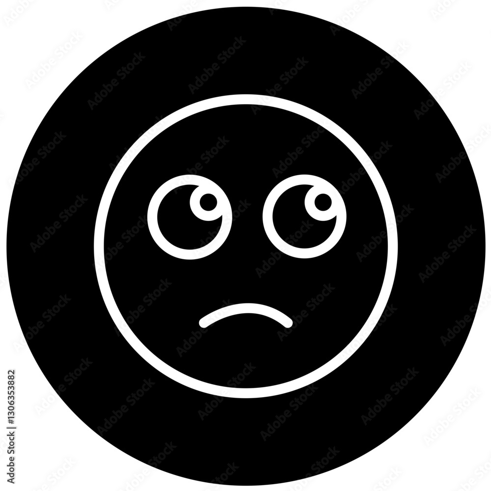 Vector Design Rolling Eyes Icon Style Vector Design Rolling Eyes Icon Style