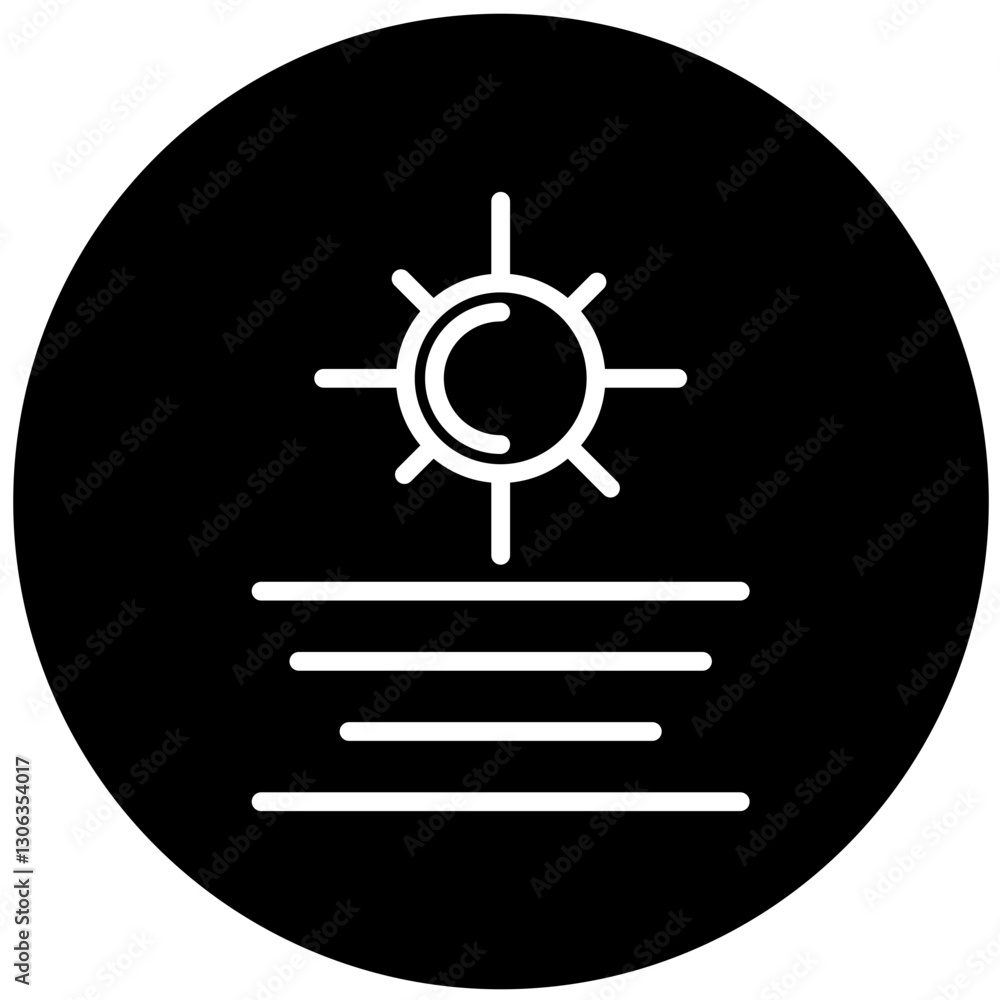 Vector Design Sunset Icon Style Vector Design Sunset Icon Style