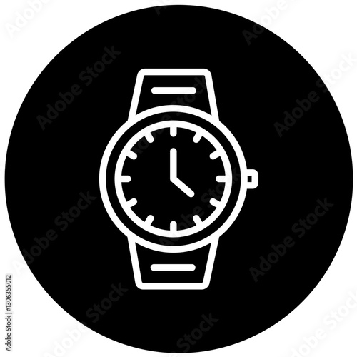 Vector Design Wristwatch Icon Style