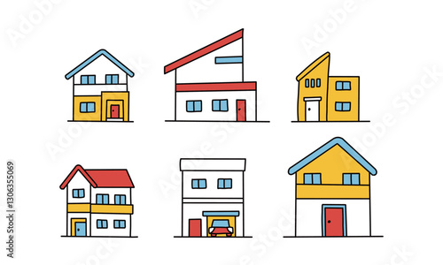 二階建ての家　住宅のイラスト
