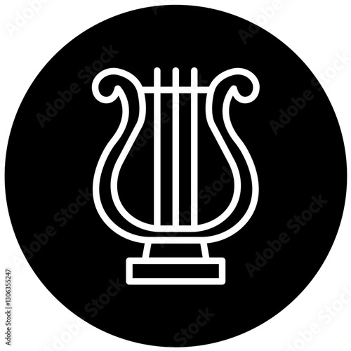 Vector Design Lyre Icon Style