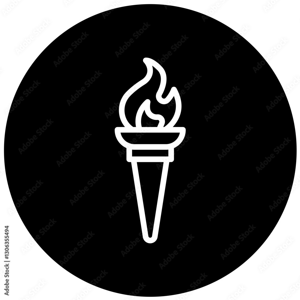 Obraz premium Vector Design Torch Icon Style