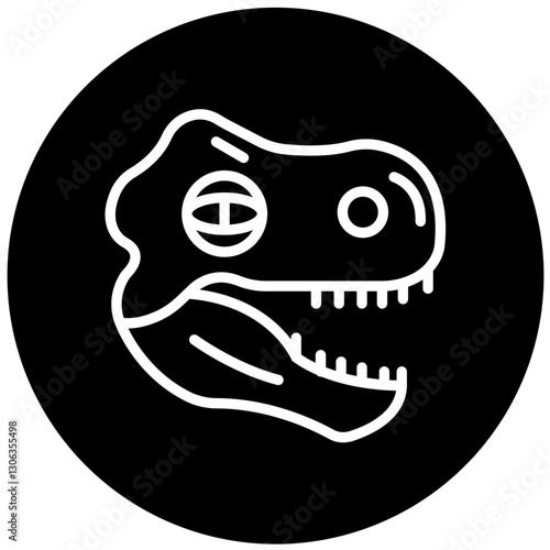 Vector Design Dinosaur Fossil Icon Style