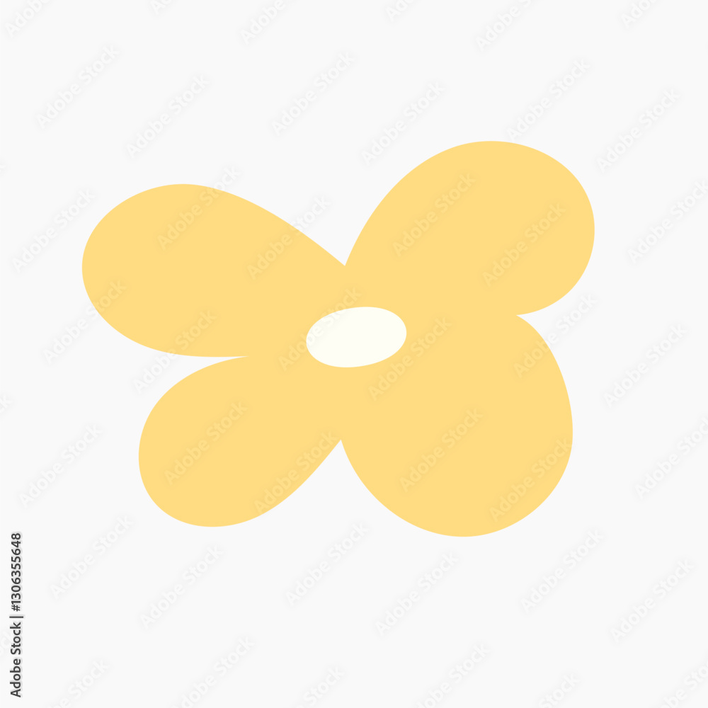 Yellow flower collage element vector Yellow flower collage element vector