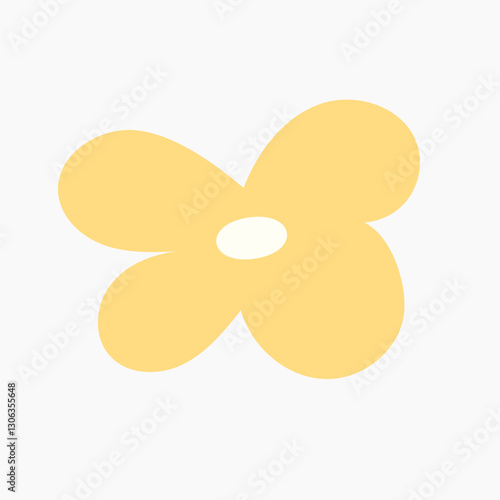 Yellow flower collage element vector