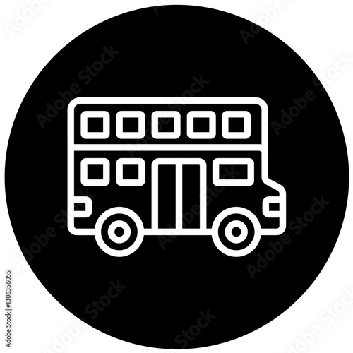 Vector Design Double Decker Icon Style