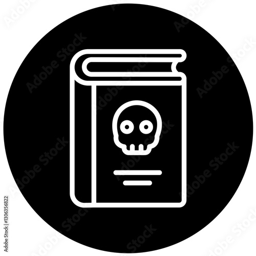 Vector Design Literary Horror Icon Style