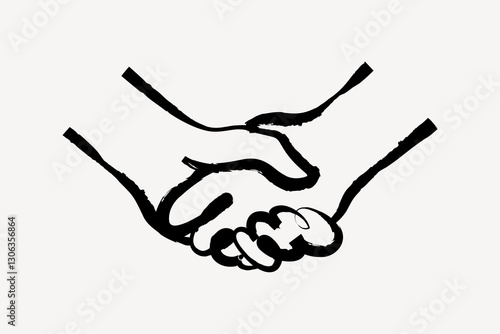 Holding hands vector