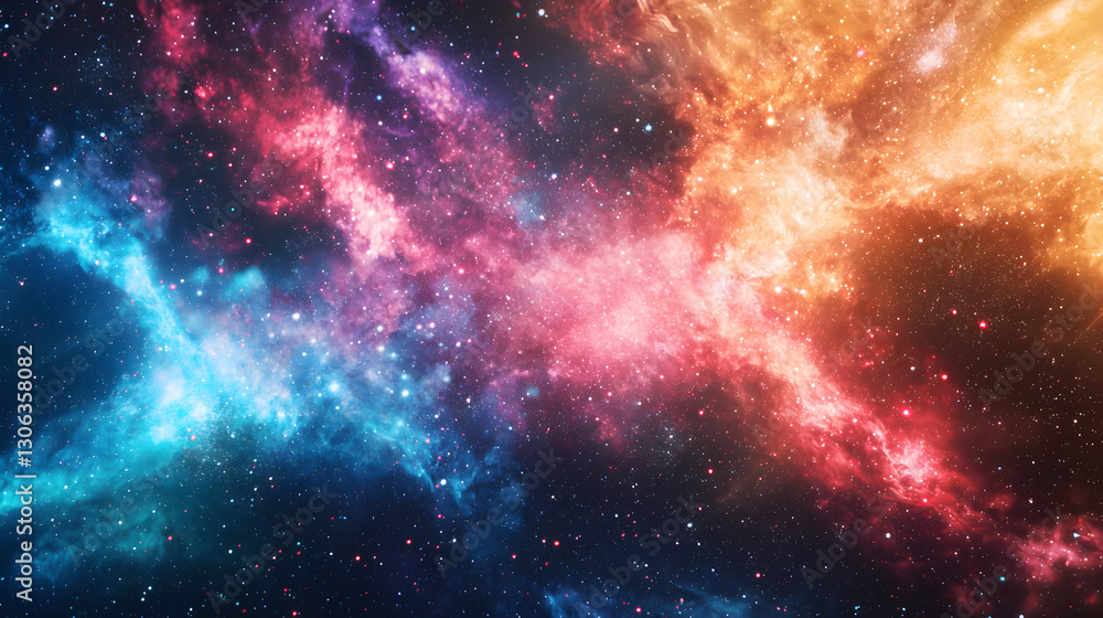 Naklejka premium Creating a holographic space outer space photostock cosmic environment wide angle innovative design