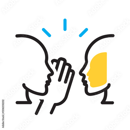 Vector multi color icon for Talking