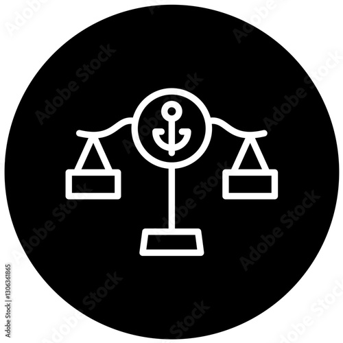 Vector Design Maritime Law Icon Style