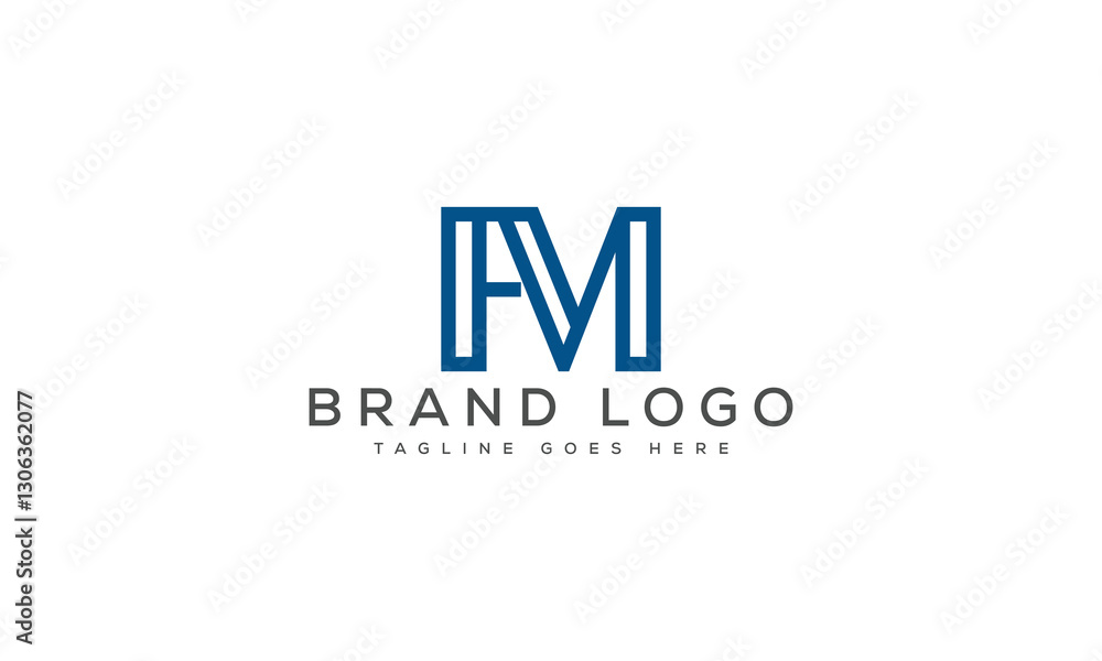 letter FM logo design vector template design for brand. letter FM logo design vector template design for brand.