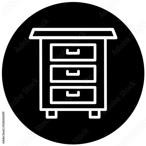 Vector Design Drawers Icon Style