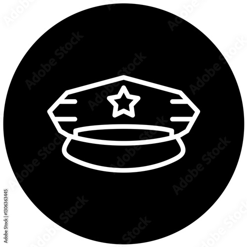 Vector Design Police Hat Icon Style