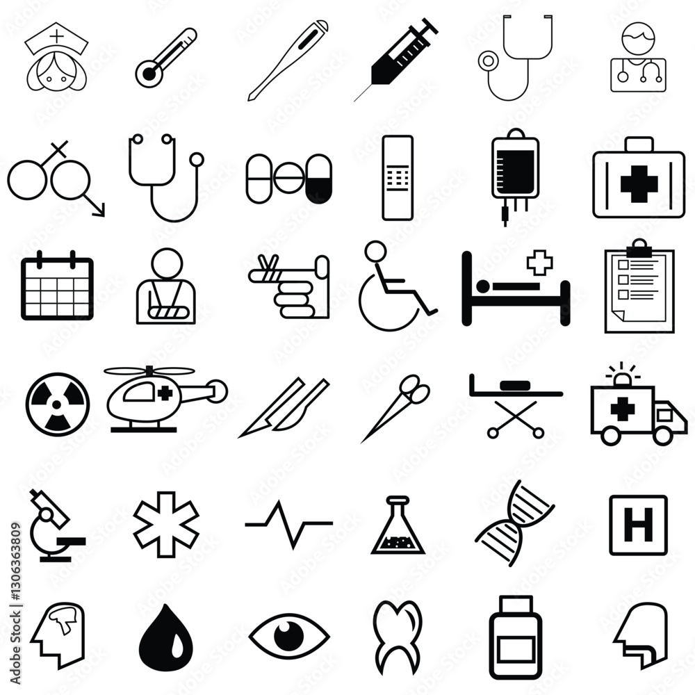 Medicine And Healthcare Icon Set. pill icon set. Medicament and pharmaceutical symbol. medical design element. Medicine And Healthcare Icon Set. pill icon set. Medicament and pharmaceutical symbol. medical design element.
