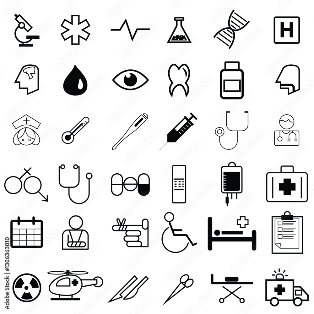 Medicine And Healthcare Icon Set. pill icon set. Medicament and pharmaceutical symbol. medical design element. Medicine And Healthcare Icon Set. pill icon set. Medicament and pharmaceutical symbol. medical design element.