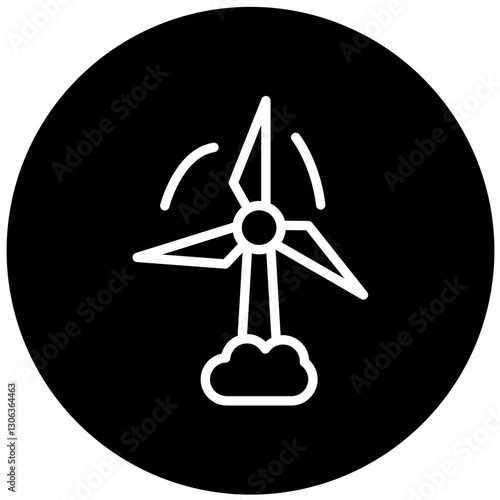 Vector Design Wind Turbine Icon Style