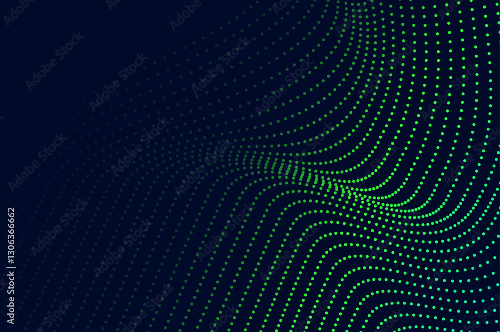 Abstract background flowing dots particle wave blue and light green. Technology, biology, science and dynamic illustration concept. Abstract background flowing dots particle wave blue and light green. Technology, biology, science and dynamic illustration concept.