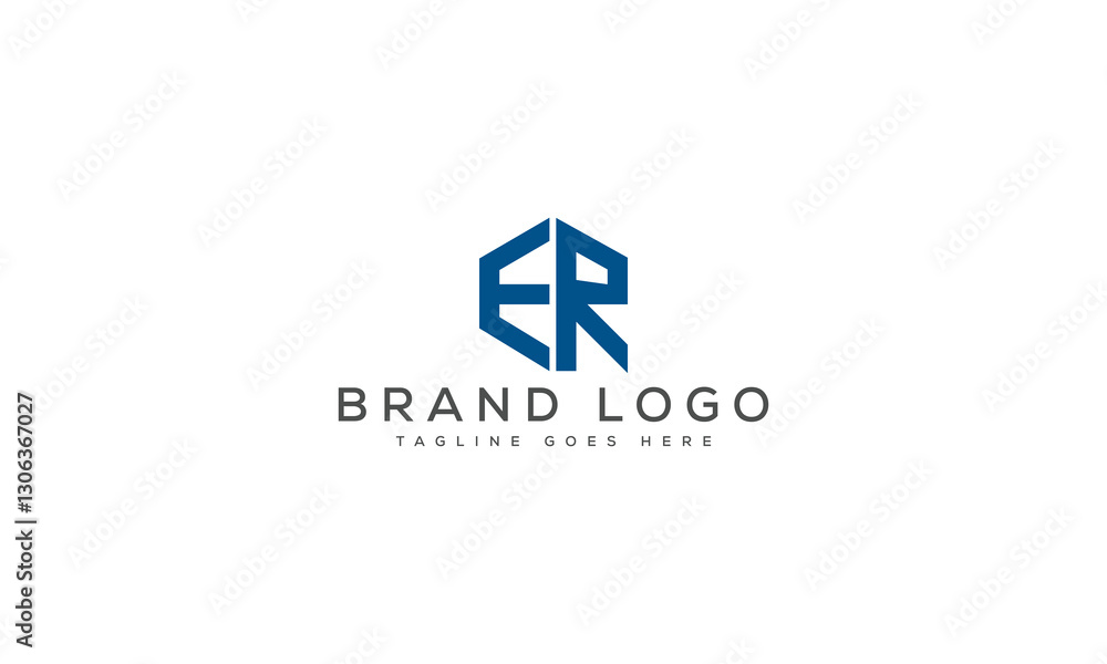 Fototapeta premium letter ER logo design vector template design for brand.