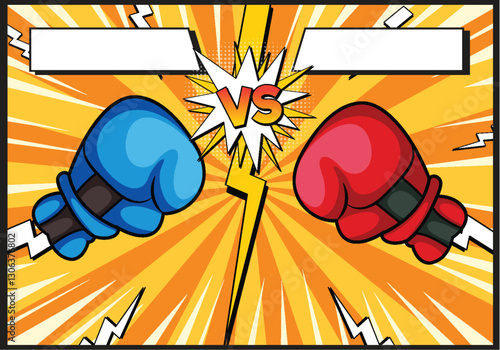 Epic Boxing Match Showdown Illustration