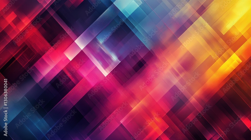 Vibrant abstract geometric pattern with dynamic color blocks Vibrant abstract geometric pattern with dynamic color blocks