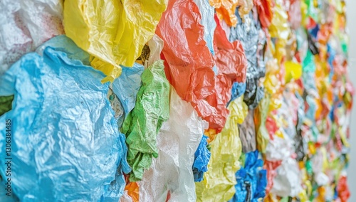 Wallpaper Mural Crumpled colorful plastic bags piled high. Torontodigital.ca
