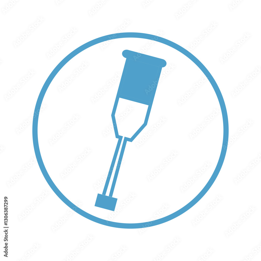crutch colour icon for disabled crutch colour icon for disabled