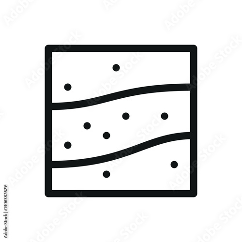 Soil layers line icon, several layers vector symbol with editable stroke
