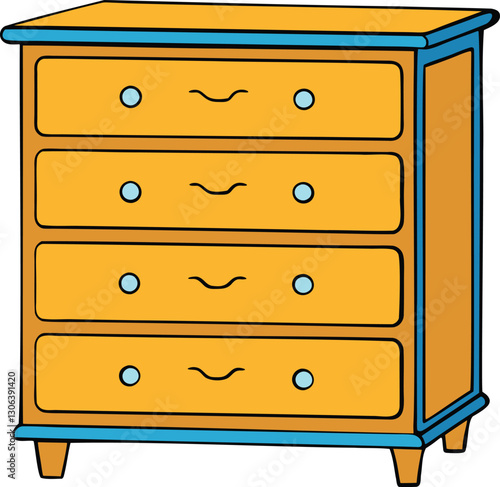 chest of drawers vector illustration
