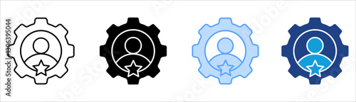 Competency Icon Set Multiple Style Collection