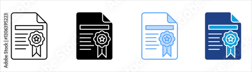 Degree Icon Set Multiple Style Collection