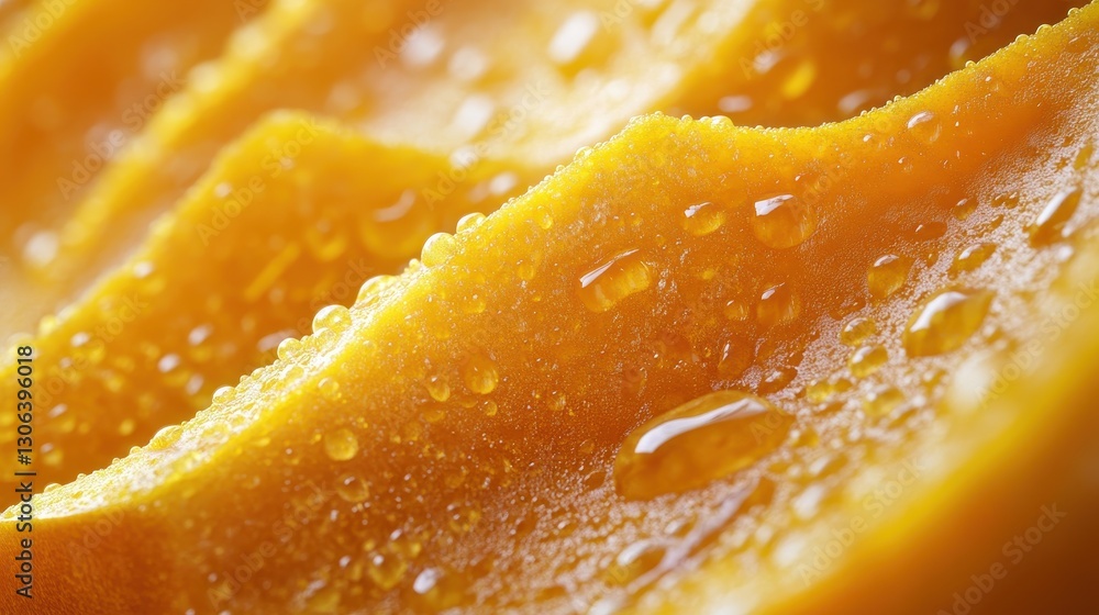 Close-up of juicy orange fruit surface with fresh water droplets Close-up of juicy orange fruit surface with fresh water droplets