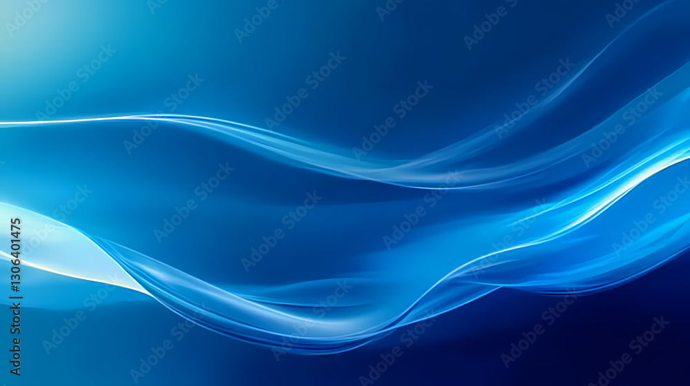 Flowing Blue Ribbons Creating Dynamic Movement Flowing Blue Ribbons Creating Dynamic Movement