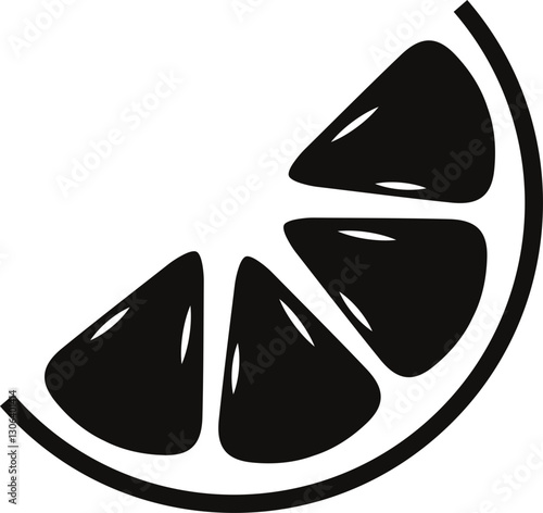 orange slice vector