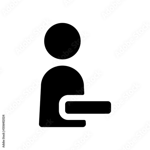 人物とマイナスのアイコンイラスト