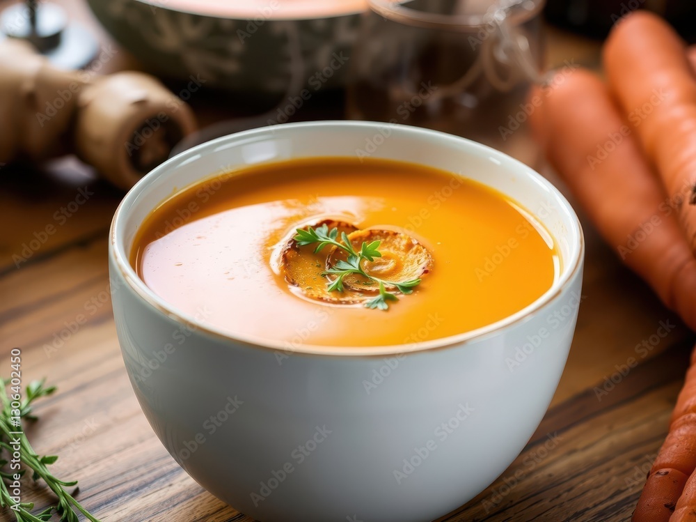 Creamy Carrot Soup in a Bowl Creamy Carrot Soup in a Bowl