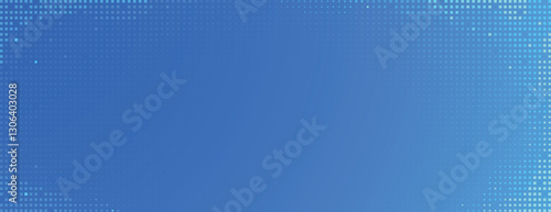 Blue background with a gradient and dotted texture. The background is modern and features a blue color with a pixelated effect. Minimal halftone dotted texture vector background