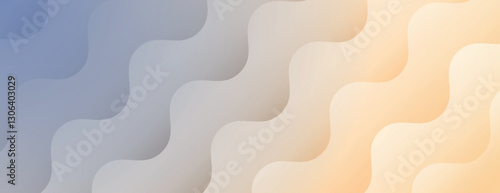 Wavy gradient background with blue and beige colors. The background features a smooth, flowing texture with blue and beige tones. Minimal abstract flow line vector gradient background
