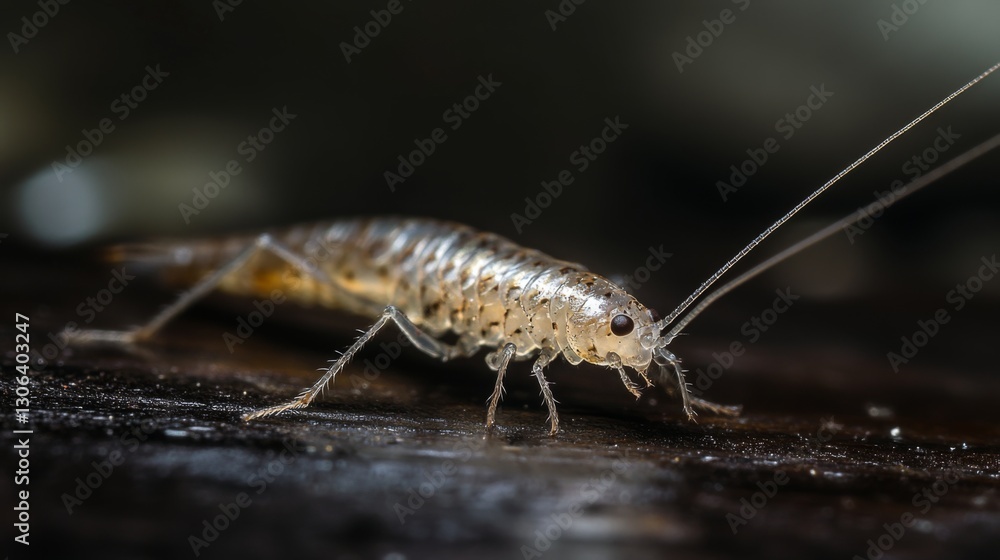 Close-up Crickets on Dark Wood Close-up Crickets on Dark Wood