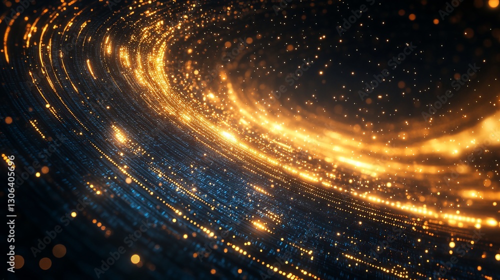 Naklejka premium Intricate Spiral Pattern Emerges from Dark Background Creating a Mysterious and Captivating Visual