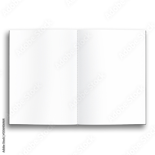 Open Blank black book cover 3D render for Mockup