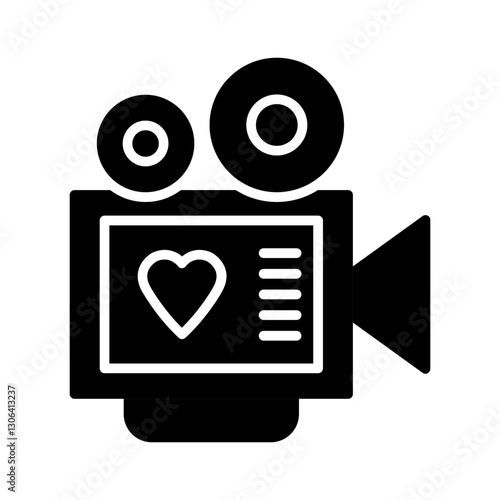 Love story movie Vector Icon