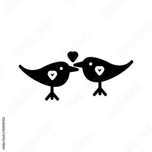 Lovebirds Vector Icon