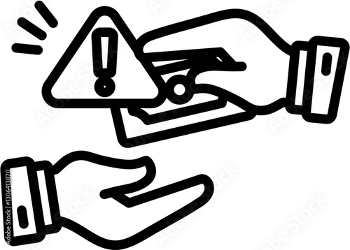 Bribery Icon in Outline Style. Simple Vector Design. Simple Vector Outline Icon