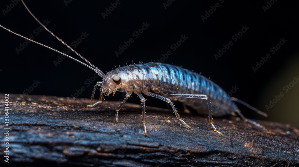 Tiny Insect on Dark Wood Tiny Insect on Dark Wood