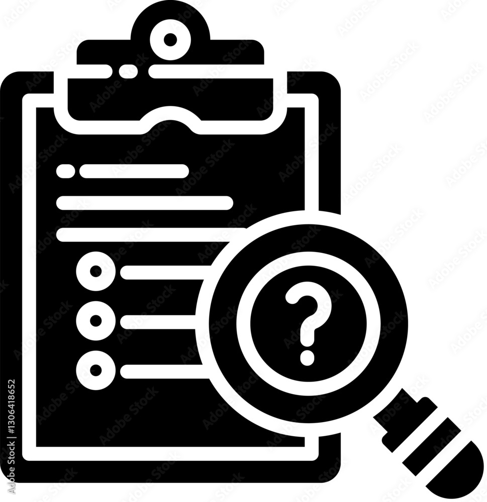 Investigation Icon in Glyph Style. Simple Vector Design. Simple Vector Glyph Icon Investigation Icon in Glyph Style. Simple Vector Design. Simple Vector Glyph Icon