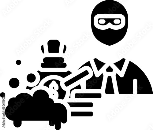Fraud Icon in Glyph Style. Simple Vector Design. Simple Vector Glyph Icon