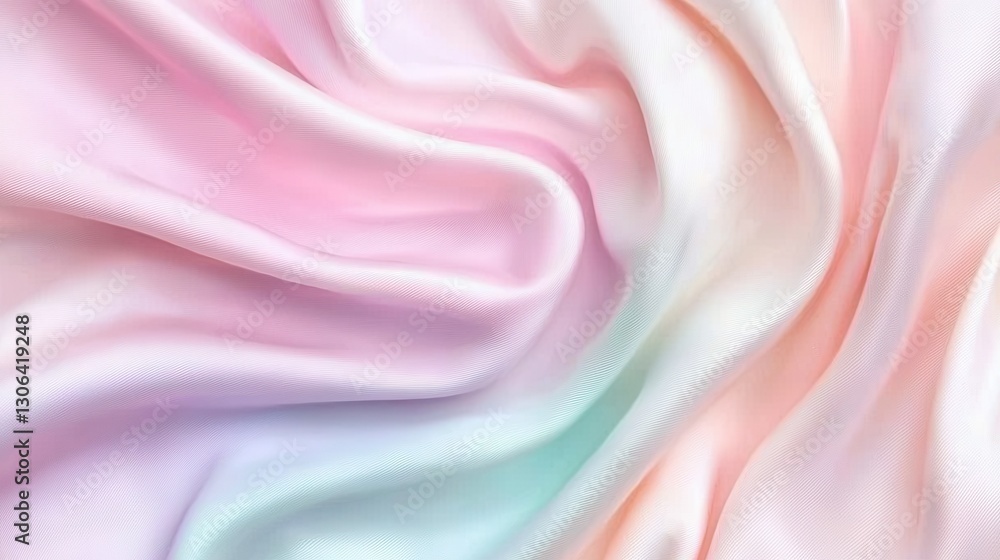 Fototapeta premium Soft Pastel Fabric Texture with Gentle Waves and Smooth Drapery