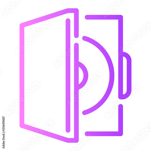 cd Line Gradient Icon